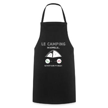 le campagne m'appelle il faut que j'y aille! - Tablier de cuisine - noir - Devant - AI Model Male 185 dark (185cm)
