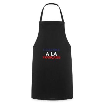 L'élégance à La Française - Tablier de cuisine - noir - Devant - AI Model Male 185 dark (185cm)