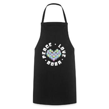 Peace Love Boba Boba Gift - Cooking Apron - black - Front - AI Model Male 185 dark (185cm)