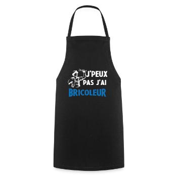 Je Peux Pas J'ai Bricolage Cadeau Bricoleur - Tablier de cuisine - noir - Devant - AI Model Male 185 dark (185cm)