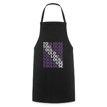 Toulouse France Ville Vacances Cadeau Rengaine - Tablier de cuisine - noir - Devant - AI Model Male 185 dark (185cm)