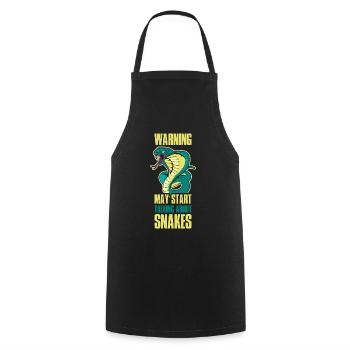 May Start Talking About Snakes Snakes Gift - Cooking Apron - black - Front - AI Model Male 185 dark (185cm)