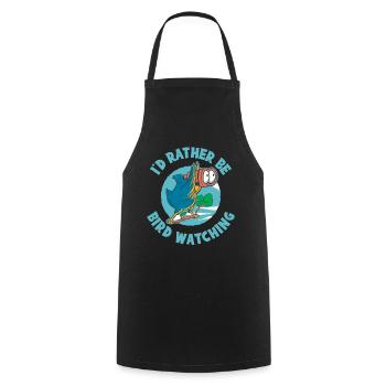 Id Rather Be Bird Watching Bird Gift - Tablier de cuisine - noir - Devant - AI Model Male 185 dark (185cm)
