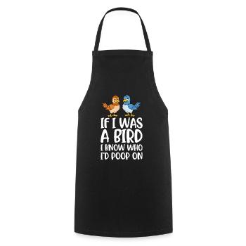 If I Was A Bird Bird Gift - Cooking Apron - black - Front - AI Model Male 185 dark (185cm)