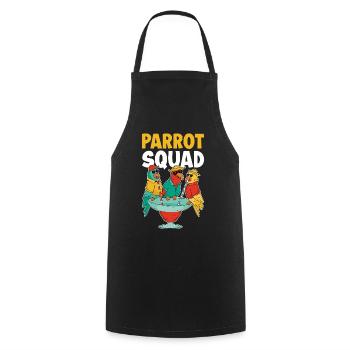 Parrot Squad Parrot Cadeau De Perroquet - Tablier de cuisine - noir - Devant - AI Model Male 185 dark (185cm)