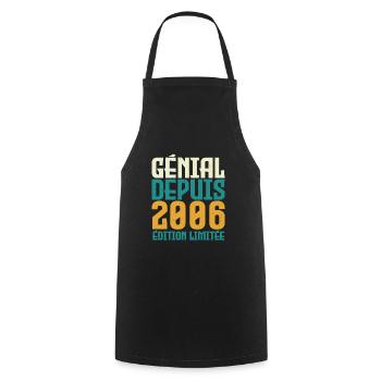 Génial depuis 2006 - Tablier de cuisine - noir - Devant - AI Model Male 185 dark (185cm)