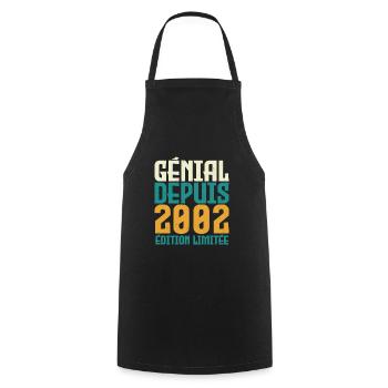Génial depuis 2002 - Tablier de cuisine - noir - Devant - AI Model Male 185 dark (185cm)