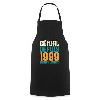 Génial depuis 1999 - Tablier de cuisine - noir - Devant - AI Model Male 185 dark (185cm)