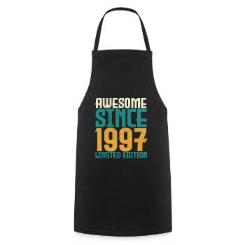 Awesome Since 1997 limited edition. - Cooking Apron - black - Front - AI Model Male 185 dark (185cm)