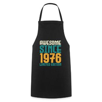 Awesome Since 1976 limited edition. - Cooking Apron - black - Front - AI Model Male 185 dark (185cm)