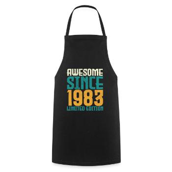 Awesome Since 1983 limited edition. - Cooking Apron - black - Front - AI Model Male 185 dark (185cm)
