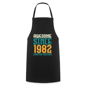 Awesome Since 1982 limited edition. - Tablier de cuisine - noir - Devant - AI Model Male 185 dark (185cm)