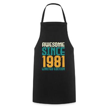 Awesome Since 1981 limited edition. - Tablier de cuisine - noir - Devant - AI Model Male 185 dark (185cm)