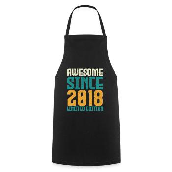 Awesome Since 2018 Limited Edition. - Cooking Apron - black - Front - AI Model Male 185 dark (185cm)