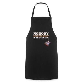 Gravy In The Corner Thanksgiving Gift - Cooking Apron - black - Front - AI Model Male 185 dark (185cm)