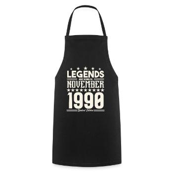 Legenden werden im November 1990 geboren.Geschenkjubiläum - Kochschürze - Schwarz - Vorne - AI Model Male 185 dark (185cm)