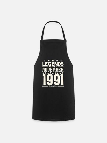 Legenden werden im November 1991 geboren.Geschenkjubiläum - Kochschürze - Schwarz