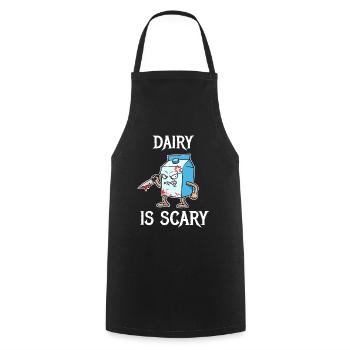 Dairy Is Scary Vegan Geschenk - Kochschürze - Schwarz - Vorne - AI Model Male 185 dark (185cm)