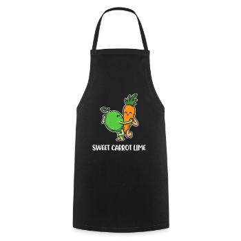 Carotte douce citron vert Carotte Cadeau - Tablier de cuisine - noir - Devant - AI Model Male 185 dark (185cm)