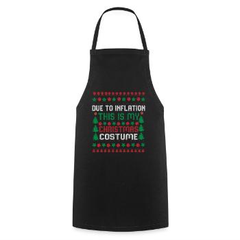 En raison de l’inflation pulls de Noël drôle de Noël - Tablier de cuisine - noir - Devant - AI Model Male 185 dark (185cm)
