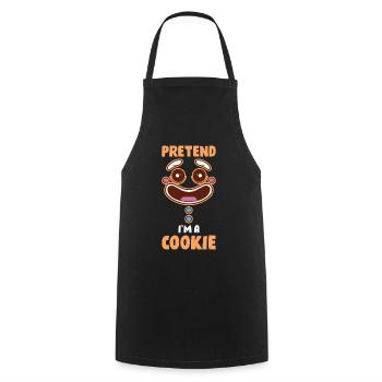 Pretend in a Cookie Cookie Gift - Cooking Apron - black - Front - AI Model Male 185 dark (185cm)