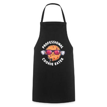 Professional Cookie Eater Cookie Gift - Cooking Apron - black - Front - AI Model Male 185 dark (185cm)