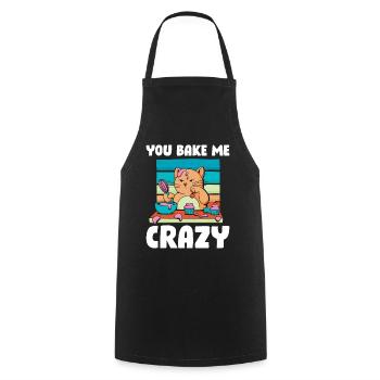 You Bake Me Crazy Baking Gift - Tablier de cuisine - noir - Devant - AI Model Male 185 dark (185cm)