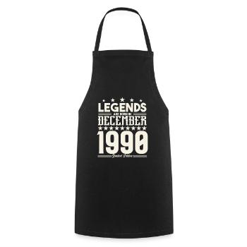 Legenden werden im Dezember 1990 geboren.Geschenkjubiläum - Kochschürze - Schwarz - Vorne - AI Model Male 185 dark (185cm)