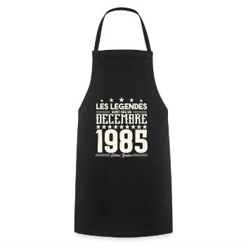 Les Légendes Sont Nés En Décembre 1985, Cadeau. - Tablier de cuisine - noir - Devant - AI Model Male 185 dark (185cm)