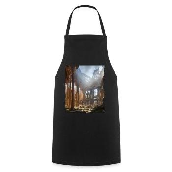 Greek Mythology Temple Ruins Greece - Cooking Apron - black - Front - AI Model Male 185 dark (185cm)