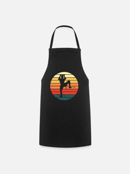 Klettern Bergsteigen Retro Vintage Geschenk - Kochschürze - Schwarz