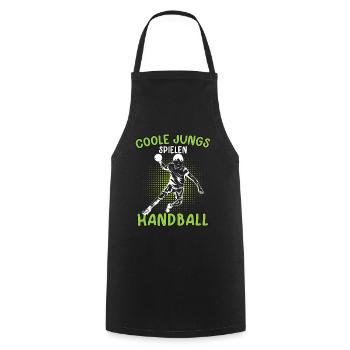 Coole Jungs spielen Handball Handballer - Kochschürze - Schwarz - Vorne - AI Model Male 185 dark (185cm)