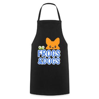 Grenouille et chien conception pour les fans de grenouilles - Tablier de cuisine - noir - Devant - AI Model Male 185 dark (185cm)