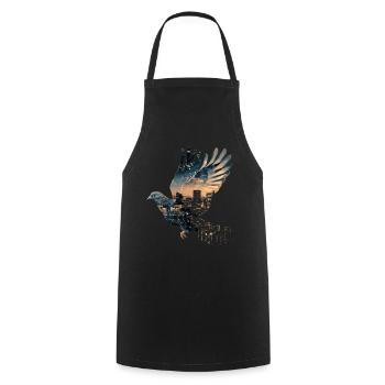 pigeon pigeon bird pigeon fancier flying - Cooking Apron - black - Front - AI Model Male 185 dark (185cm)