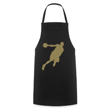 Basketballer Silhouette Basketball - Kochschürze - Schwarz - Vorne - AI Model Male 185 dark (185cm)
