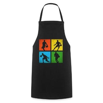 Basketballer - Kochschürze - Schwarz - Vorne - AI Model Male 185 dark (185cm)