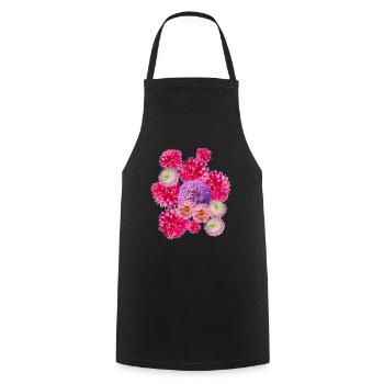 pink blossom dream blossoms pink bouquet - Cooking Apron - black - Front - AI Model Male 185 dark (185cm)