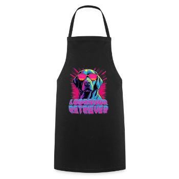 Labrador Retriever Wearing Sunglasses - Cooking Apron - black - Front - AI Model Male 185 dark (185cm)