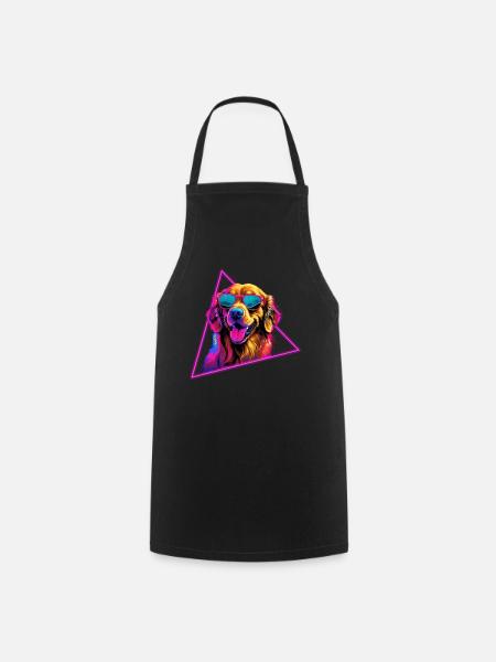 Labrador Retriever With Sunglasses - Cooking Apron - black