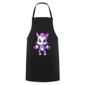 Grim Unicorn Design - Mystical Magic - Tablier de cuisine - noir - Devant - AI Model Male 185 dark (185cm)
