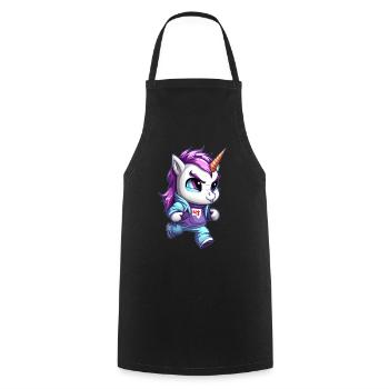 Grim Unicorn Design - Mystical Magic - Tablier de cuisine - noir - Devant - AI Model Male 185 dark (185cm)
