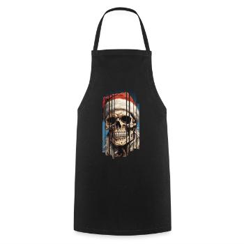 Dark Spell: Le crâne du Père Noël Crâne - Tablier de cuisine - noir - Devant - AI Model Male 185 dark (185cm)