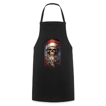 Dark Spell: Le crâne du Père Noël Crâne - Tablier de cuisine - noir - Devant - AI Model Male 185 dark (185cm)