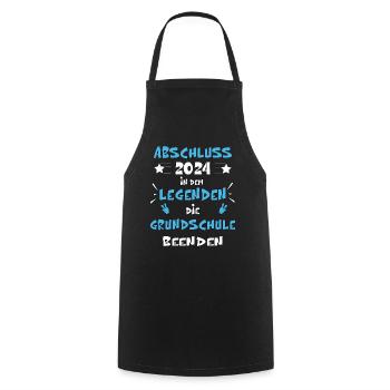 Abschluss 2024 Legendäre Grundschulzeit Beendigung - Kochschürze - Schwarz - Vorne - AI Model Male 185 dark (185cm)