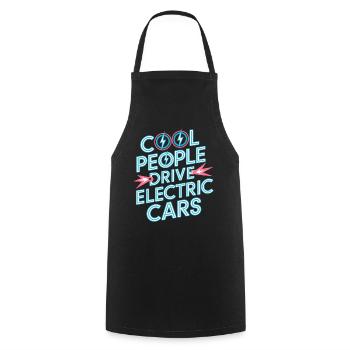 Cool People Drive Electric Cars 5 - Kochschürze - Schwarz - Vorne - AI Model Male 185 dark (185cm)