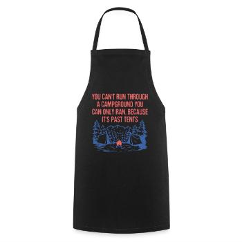 Impossible de courir à travers un terrain de camping Camping Randonnée - Tablier de cuisine - noir - Devant - AI Model Male 185 dark (185cm)
