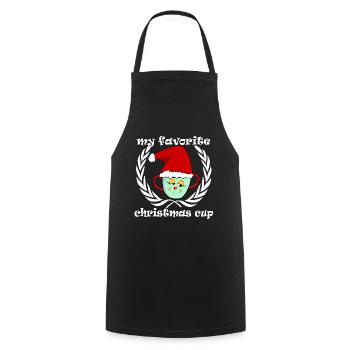 Weihnachten Mit Kaffee Am Morgen - Kochschürze - Schwarz - Vorne - AI Model Male 185 dark (185cm)