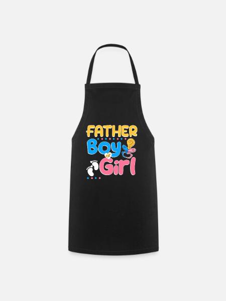 Pink or Blue Father Loves You Best Dad Ever - Kochschürze - Schwarz