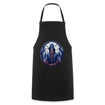 Gruseliger Fête d’Halloween Kostüm Hexenmeister - Tablier de cuisine - noir - Devant - AI Model Male 185 dark (185cm)