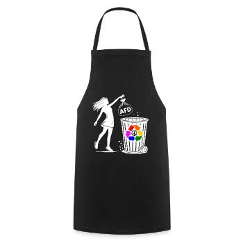 FCK AFD - Contre la droite - gardez votre environnement propre - Tablier de cuisine - noir - Devant - AI Model Male 185 dark (185cm)